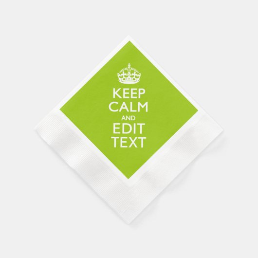 Android Green Style Behalte Ruhe und Ihren Text Serviette (Ecke)