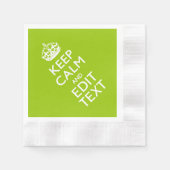 Android Green Style Behalte Ruhe und Ihren Text Serviette (Vorderseite)