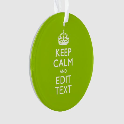 Android grüne Dekoration Behalte Ruhe und Text (Vorderseite)