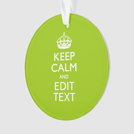 Android grüne Dekoration Behalte Ruhe und Text (Vorderseite)