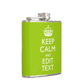 Android grüne Dekoration Behalte Ruhe und Text Flachmann (Rechts)