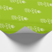 Android grüne Dekoration Behalte Ruhe und Text Geschenkpapier (Ecke)