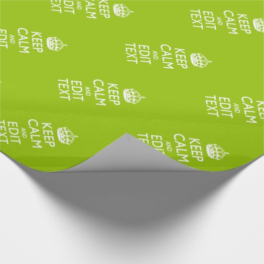 Android grüne Dekoration Behalte Ruhe und Text Geschenkpapier (Ecke)