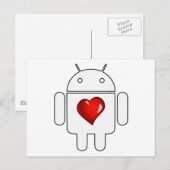 Android-Liebe Postkarte (Vorne/Hinten)