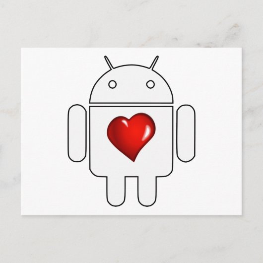 Android-Liebe Postkarte (Vorderseite)