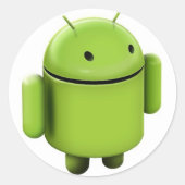 Android Logo Runder Aufkleber (Vorderseite)