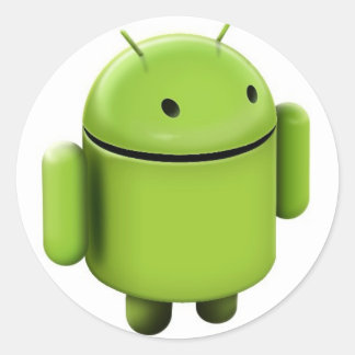 Android Logo Runder Aufkleber