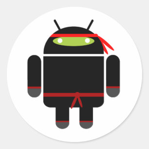 Android Ninja Runder Aufkleber