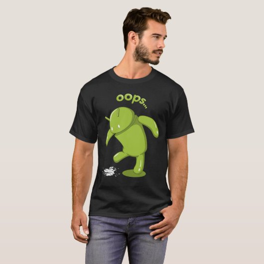 Android Oops 2 T-Shirt (Vorne ganz)