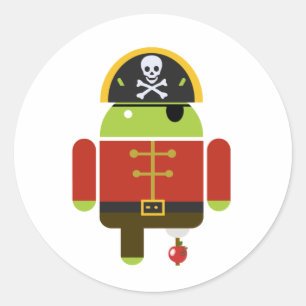 Android Pirate - Andy Runder Aufkleber