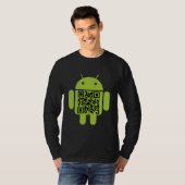 Android QR-Code Herren lange Schlange T-Shirt (Vorne ganz)