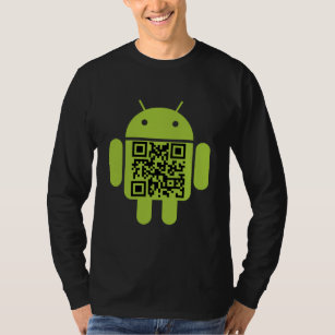 Android QR-Code Herren-Langschläfer T-Shirt
