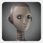 Android Quadratischer Aufkleber (Vorderseite)
