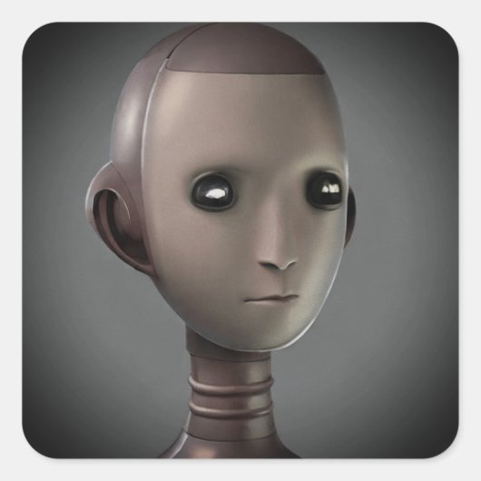 Android Quadratischer Aufkleber (Vorderseite)