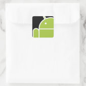 Android Quadratischer Aufkleber (Tasche)