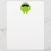 Android Robot Black Mustache Graphic (Vorderseite)