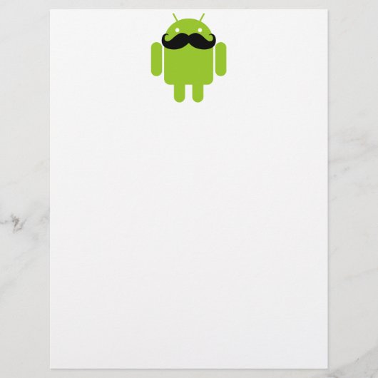 Android Robot Black Mustache Graphic (Vorderseite)