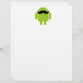 Android Robot Black Mustache Graphic (Vorne/Hinten)