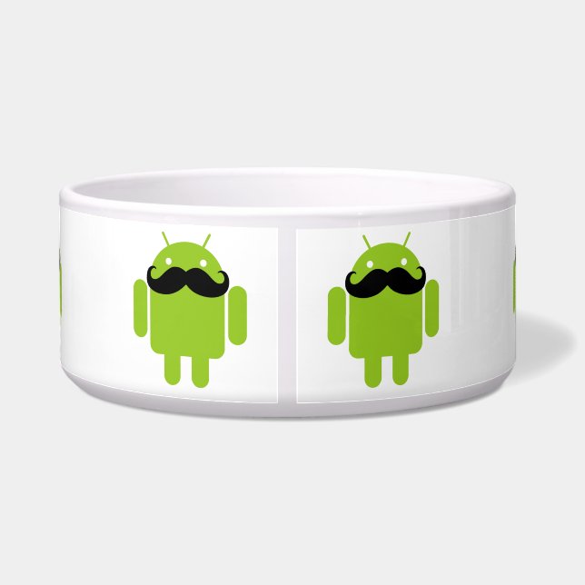 Android Robot Black Mustache Graphic Napf (Rückseite)