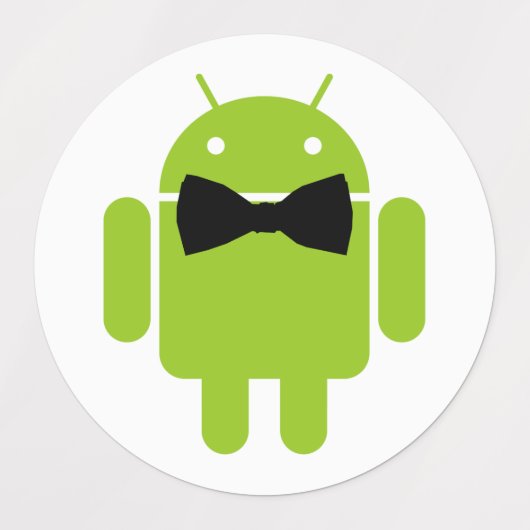 Android Robot Bow Krawatte Formal Etiketten (Design 2)