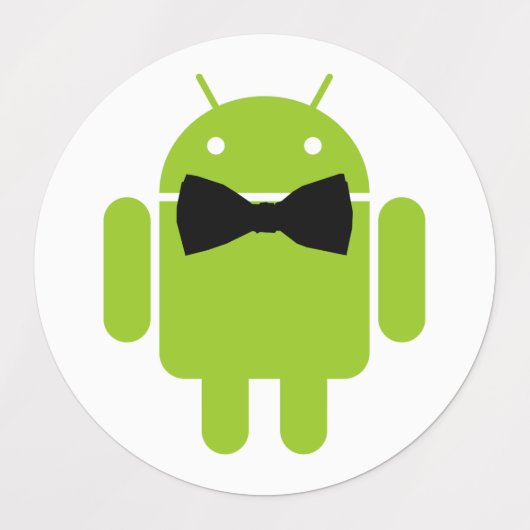 Android Robot Bow Krawatte Formal Etiketten (Design 1)