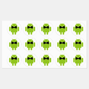 Android Robot Bow Krawatte Formal Etiketten