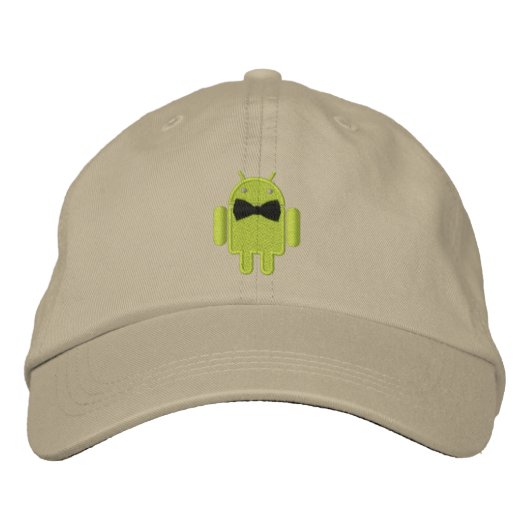 Android Robot Formal Gala Bowtie Stickerei Bestickte Baseballkappe (Vorderseite)