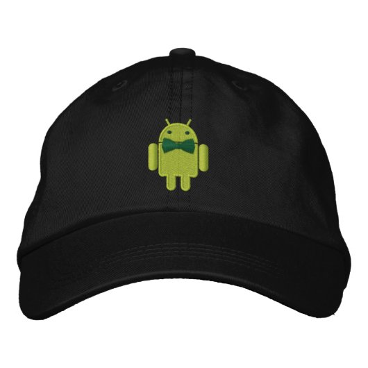 Android Robot Formal Gala Bowtie Stickerei Bestickte Baseballkappe (Vorderseite)