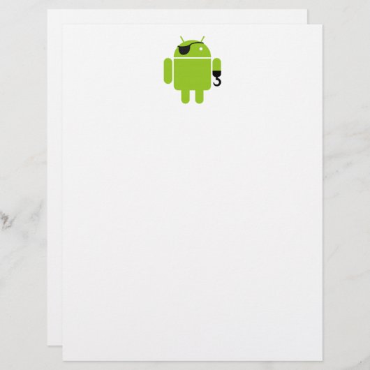 Android Robot Icon als Pirate (Vorne/Hinten)