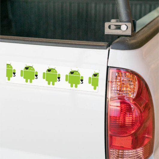 Android Robot Icon als Pirate Autoaufkleber (Auf Lkw)