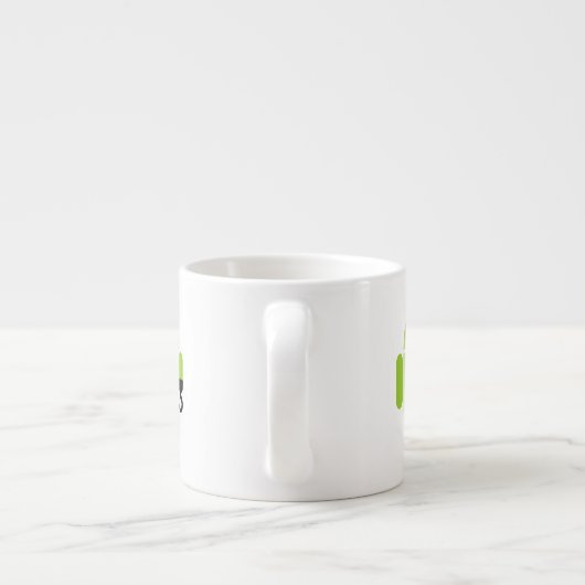 Android Robot Icon als Pirate Espressotasse (Rückseite)