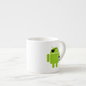 Android Robot Icon als Pirate Espressotasse (Vorderseite Rechts)