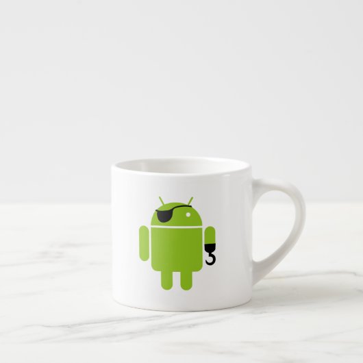 Android Robot Icon als Pirate Espressotasse (Rechts)