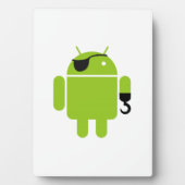 Android Robot Icon als Pirate Fotoplatte (Vorderseite)