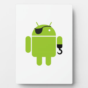 Android Robot Icon als Pirate Fotoplatte