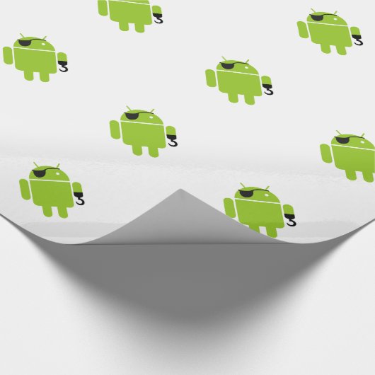 Android Robot Icon als Pirate Geschenkpapier (Ecke)