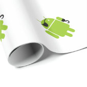 Android Robot Icon als Pirate Geschenkpapier (Rolleneckpunkt)