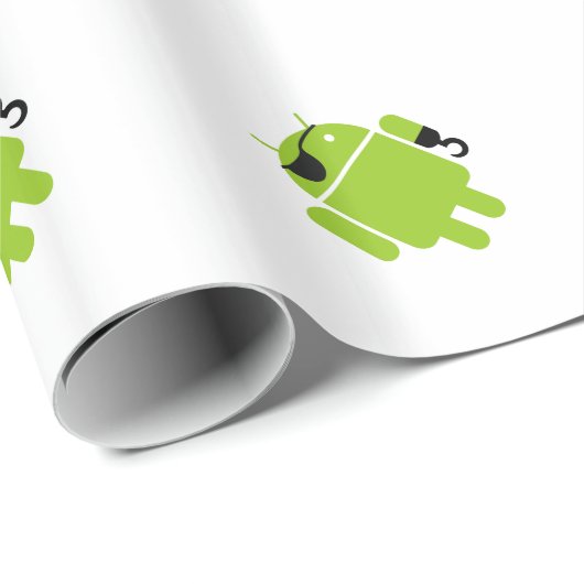 Android Robot Icon als Pirate Geschenkpapier (Rolleneckpunkt)