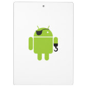 Android Robot Icon als Pirate Klemmbrett (Rückseite)