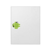 Android Robot Icon als Pirate Notizblock (Rotiert)