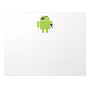 Android Robot Icon als Pirate Notizblock