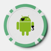 Android Robot Icon als Pirate Pokerchips (Rückseite)