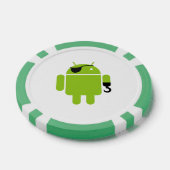 Android Robot Icon als Pirate Pokerchips (Einzeln)