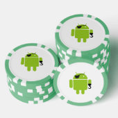 Android Robot Icon als Pirate Pokerchips (Stapel)