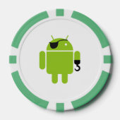 Android Robot Icon als Pirate Pokerchips (Vorderseite)
