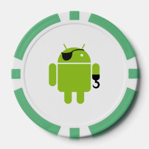Android Robot Icon als Pirate Pokerchips