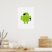 Android Robot Icon als Pirate Poster (Küche)