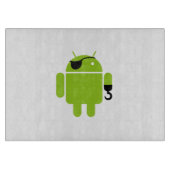 Android Robot Icon als Pirate Schneidebrett (Vorderseite)