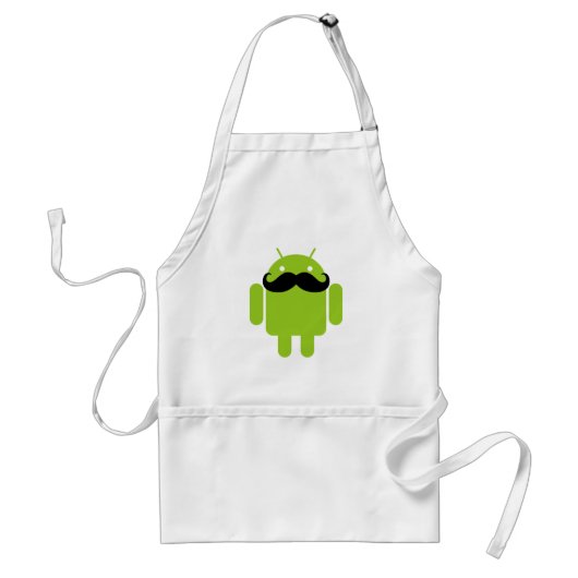 Android Robot Icon Mustache Schürze (Vorne)