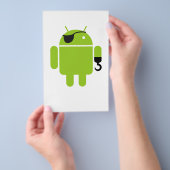 Android Robot Mighty Pirate Flyer (Handgriff)